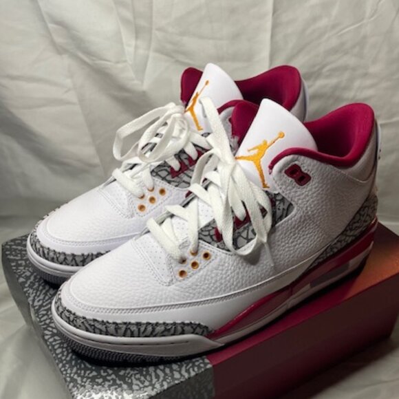 Air Jordan 3 Retro Cardinal Red - Brand New - Picture 1 of 5